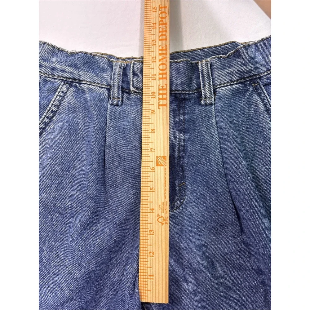 Habitual Jeans Womens 4/27 Blue Wide Leg Pleated High Rise LONG BOHO Y2K